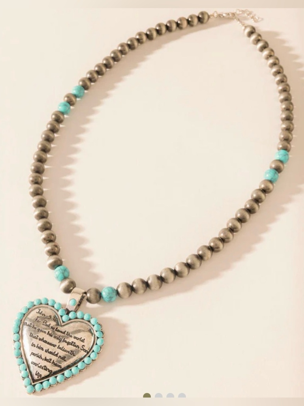 MYRA HEART OF THE FRONTIER NECKLACE IN STORM OASIS